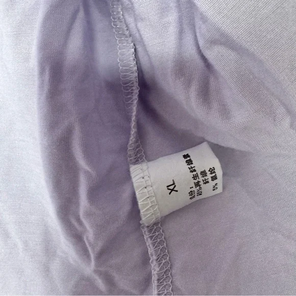 Cardigan lilac long sleeve button up ruffle frilly hem trim soft cozy comfy cute - Picture 6 of 8